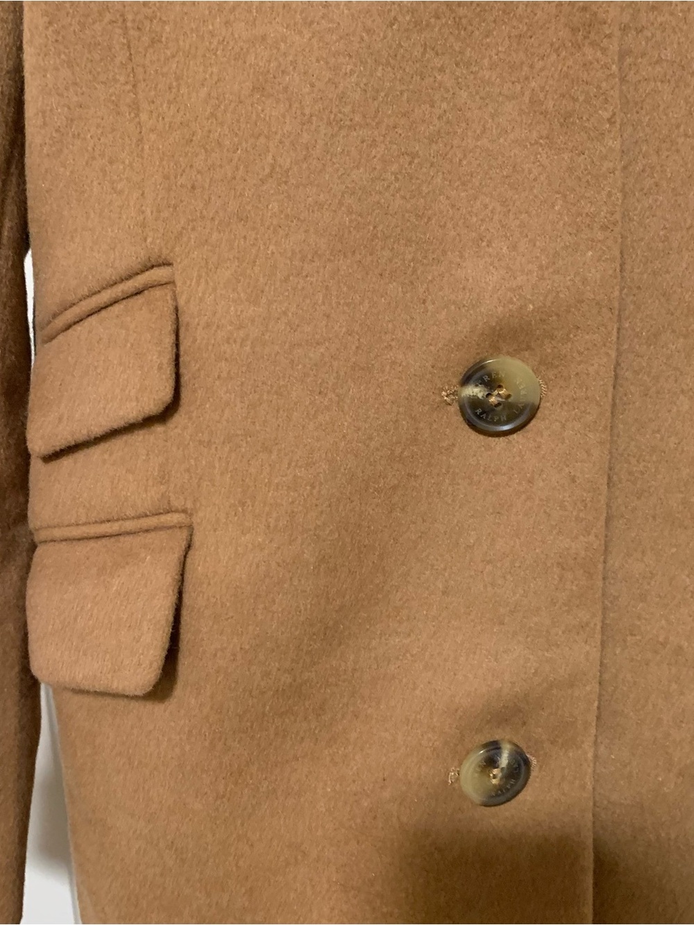 NWOT Ralph Lauren Women's Camel Wool-Blend Coat - Brown - Picture 3 of 6